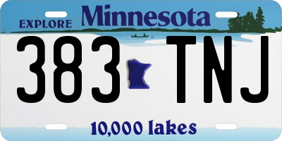 MN license plate 383TNJ