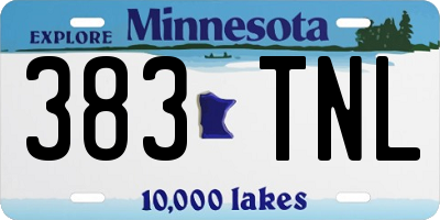 MN license plate 383TNL