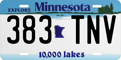 MN license plate 383TNV