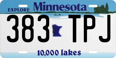 MN license plate 383TPJ