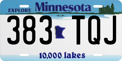 MN license plate 383TQJ