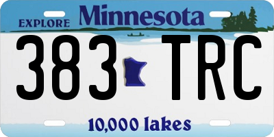MN license plate 383TRC