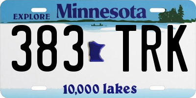 MN license plate 383TRK