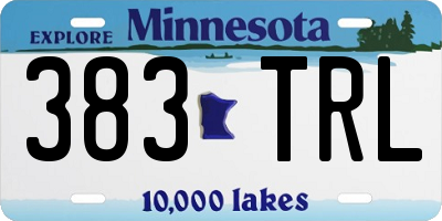 MN license plate 383TRL