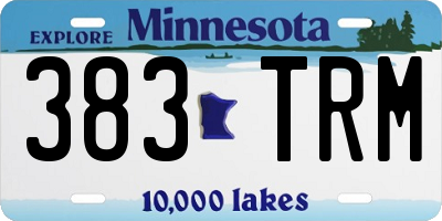 MN license plate 383TRM