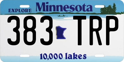 MN license plate 383TRP