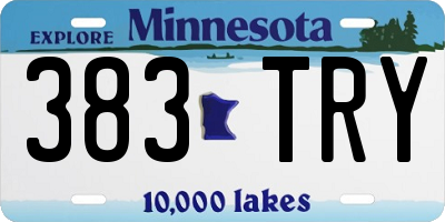 MN license plate 383TRY