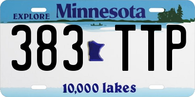 MN license plate 383TTP
