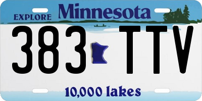 MN license plate 383TTV