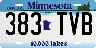 MN license plate 383TVB