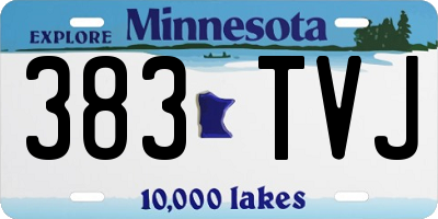 MN license plate 383TVJ