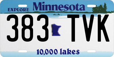 MN license plate 383TVK