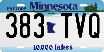 MN license plate 383TVQ
