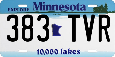 MN license plate 383TVR