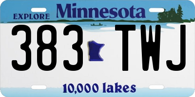 MN license plate 383TWJ