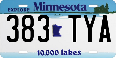 MN license plate 383TYA