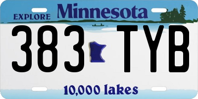 MN license plate 383TYB