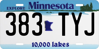 MN license plate 383TYJ