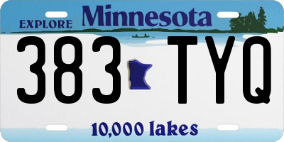MN license plate 383TYQ