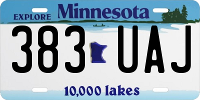 MN license plate 383UAJ