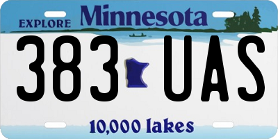 MN license plate 383UAS