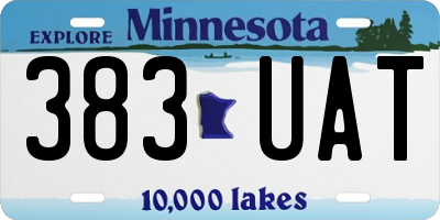 MN license plate 383UAT