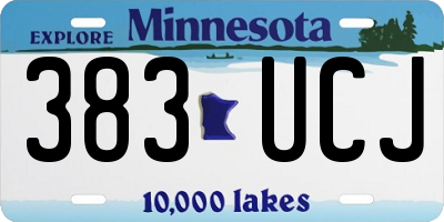 MN license plate 383UCJ