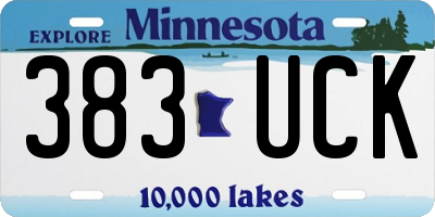 MN license plate 383UCK