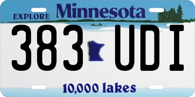 MN license plate 383UDI