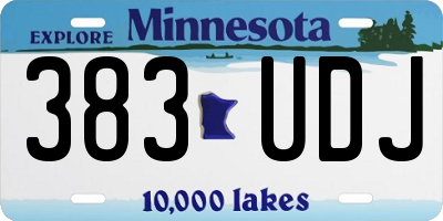 MN license plate 383UDJ