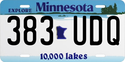 MN license plate 383UDQ