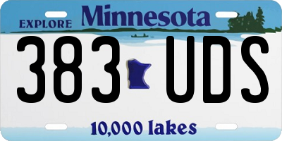 MN license plate 383UDS