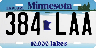 MN license plate 384LAA
