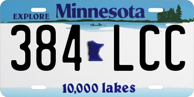 MN license plate 384LCC