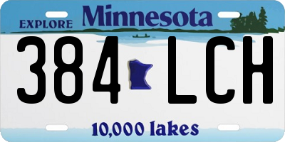 MN license plate 384LCH