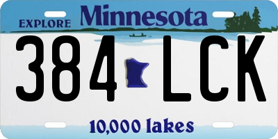 MN license plate 384LCK