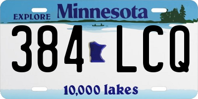 MN license plate 384LCQ