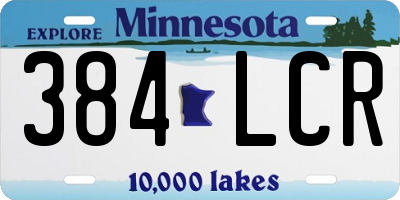 MN license plate 384LCR