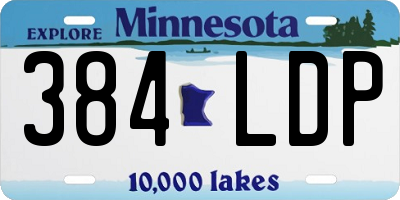 MN license plate 384LDP
