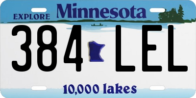 MN license plate 384LEL