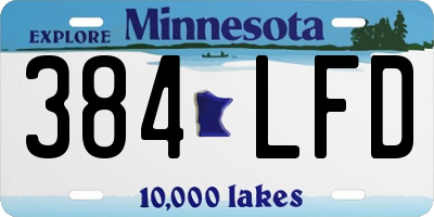 MN license plate 384LFD
