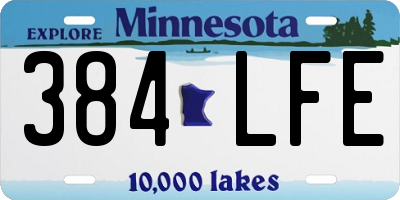 MN license plate 384LFE