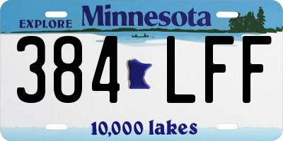 MN license plate 384LFF
