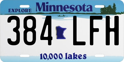 MN license plate 384LFH