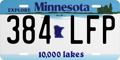 MN license plate 384LFP