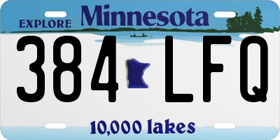 MN license plate 384LFQ