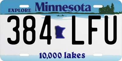 MN license plate 384LFU