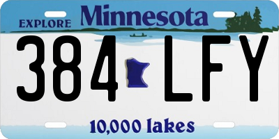 MN license plate 384LFY