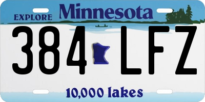 MN license plate 384LFZ
