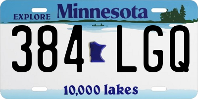 MN license plate 384LGQ